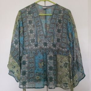 Patterned vintage boho shirt